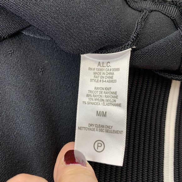 ALC Womens Elastic Waistband Knit Mini A Line Skirt Black medium - Picture 5 of 13